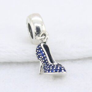 Pandora Charm Disney Cinderella's Sparkling Slipper Shoe Blue Spring Break Sale